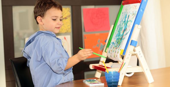 Boy painting